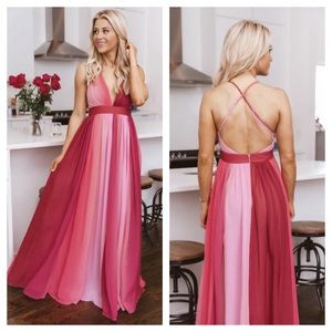 Pink Lily Ombre Maxi